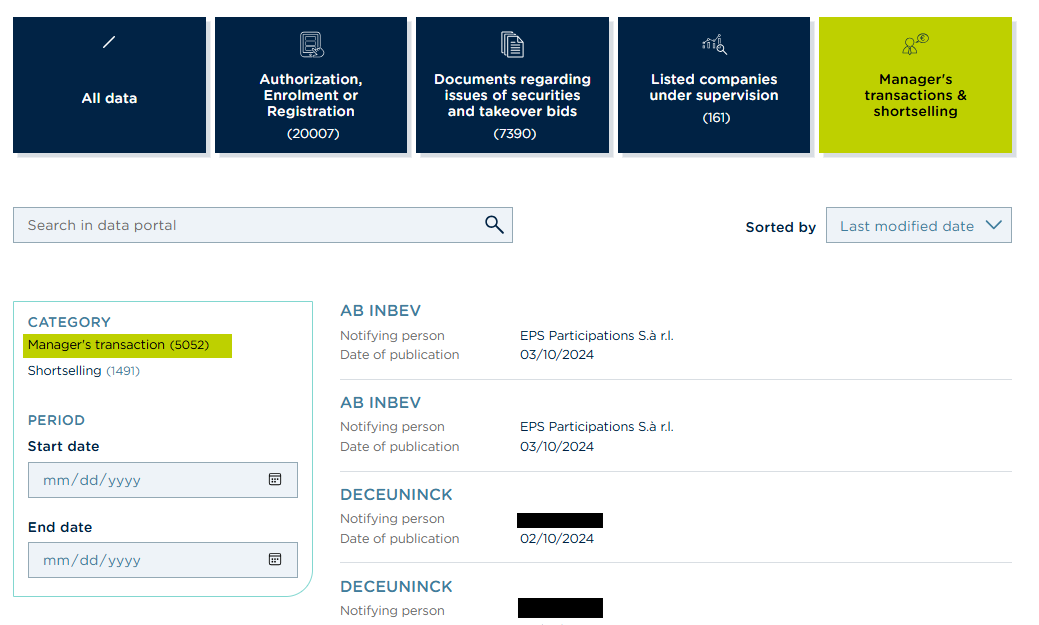 Detail view of a single transaction